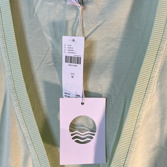 NWT Anthropologie Daily Practice Montauk V-Neck Mini Dress Wrap Lime M - Picture 8 of 13